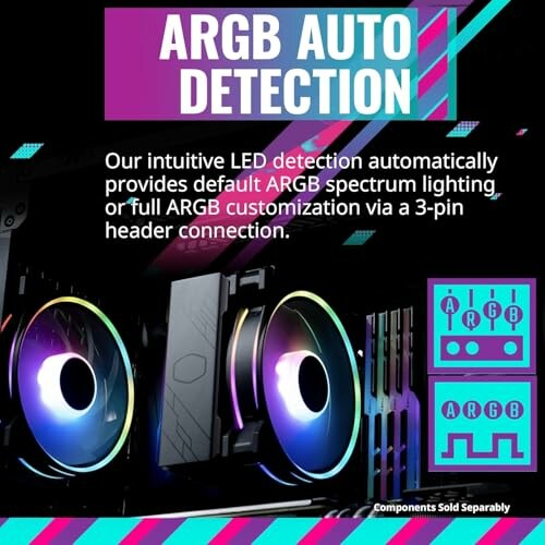 ARGB Auto-Erkennung mit LED-Beleuchtung und 3-Pin-Anschluss