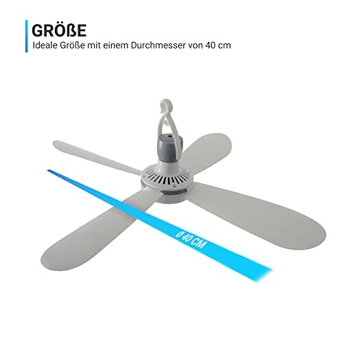 Deckenventilator mit einem Durchmesser von 40 cm.