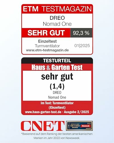 Dreo 20dB Leiser Turmventilator