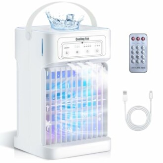 Tragbarer Kühlventilator mit Fernbedienung und USB-Kabel