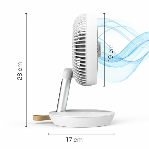 Tragbarer Tischventilator mit Luftstrom