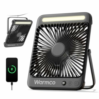 Tragbarer USB-Lüfter mit Licht und Ladekabel